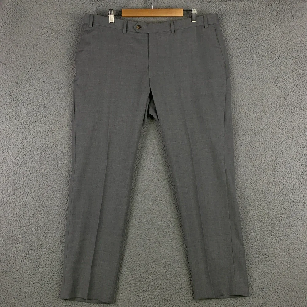 Ralph Lauren Slim Fit 2 Piece Suit 46R Grey Wool 2 Button Blazer Pants 40x31
